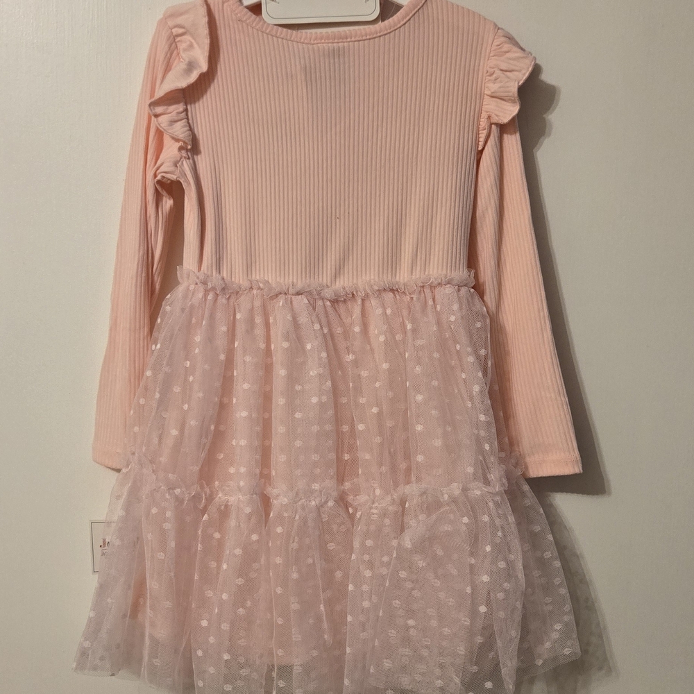 Joyful Moments Pink Reindeer Tulle Bow Dress - Picture 6 of 6